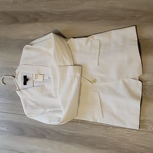 NWT J Crew Ladies White Linen Suit Coat - 8T